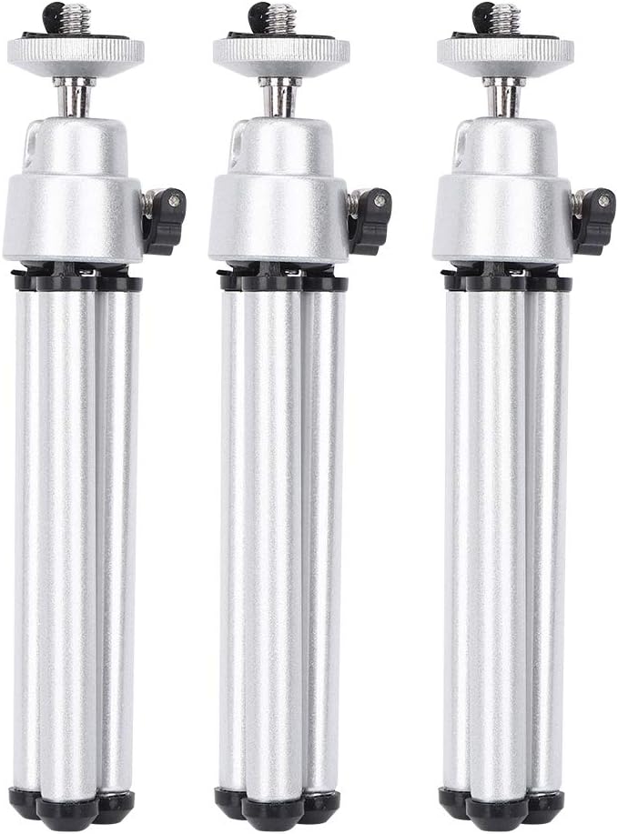 plplaaoo 3PCS Mini Telescope Tripod,Universal Foldable Aluminium Alloy Stoving Varnish Mini Antishake Telescopic Tripod,Portable Mini Antishake Telescopic Tripod Stand for Outdoor Travel - Image 4